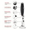 H6286a4923df2444aaea61cf1c48d7802l.jpg Compact 2-in-1 Handheld Milk Frother Egg Whisk Portable Battery-Powered Mini Blender With Stainless Steel Stand for Coffee
