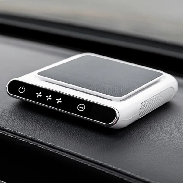 Car Air Purifier HEPA Filter LED Display Smart Anion Air Cleaner Odor Smoke Remover