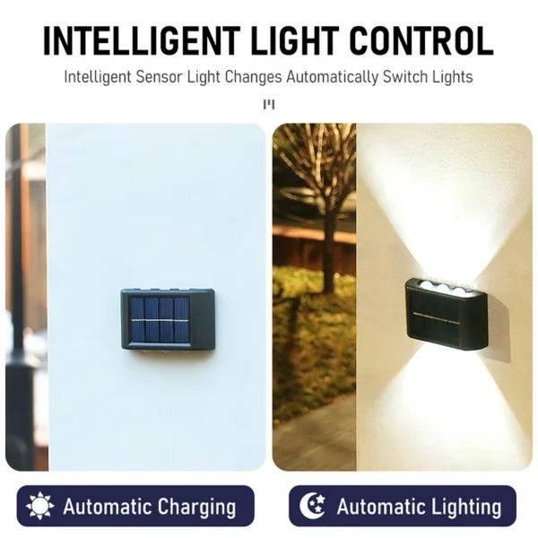 LED Solar Wall Light Outdoor Garden Yard Patio Pathway Fence Waterproof