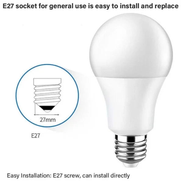 E27 5W 7W 9W 12W LED Bulb White Warm Tri-Color Energy Saving