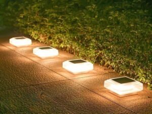 Solar LED Gate Post Ambient Light Garden Yard Balcony Fence Waterproof