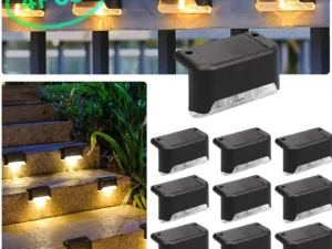 4pcs Solar Stair Light Outdoor LED Solar Powered IP65 Waterproof