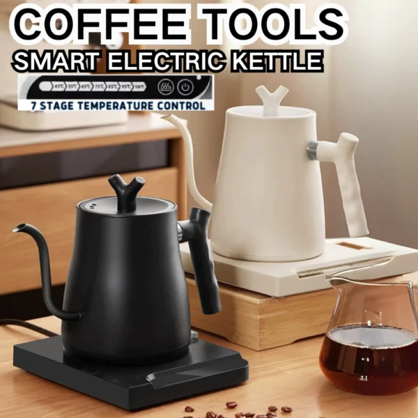 1000ML Smart Electric Gooseneck Kettle Pour Over Kettle Temperature Control