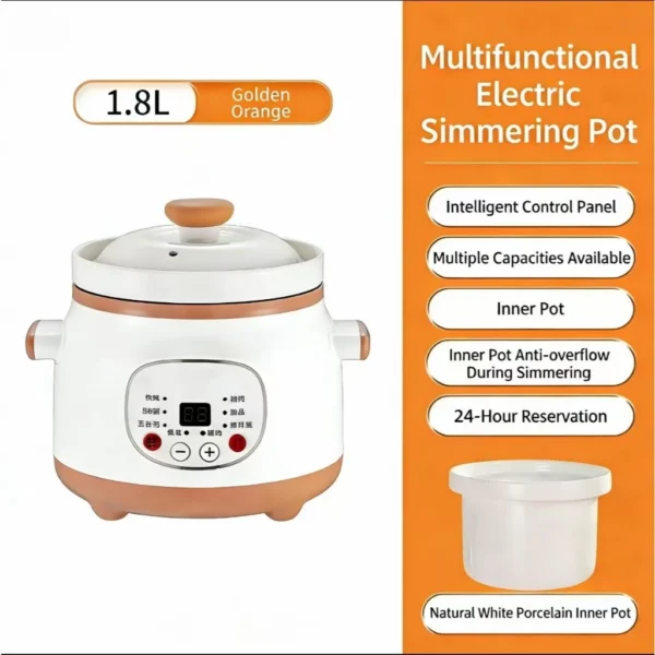 Automatic Electric Stew Cooker Large Capacity Multifunctional Health Pot