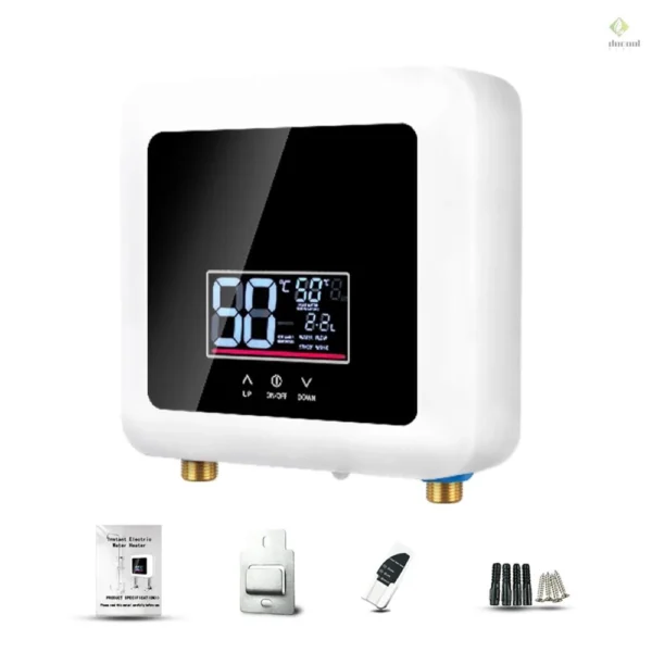 7500W Instant Electric Water Heater Tankless Wall Mounted LED Display