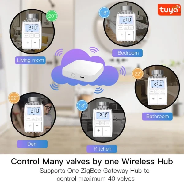 ZigBee 3.0 Smart Radiator Thermostat TRV App & Voice Control
