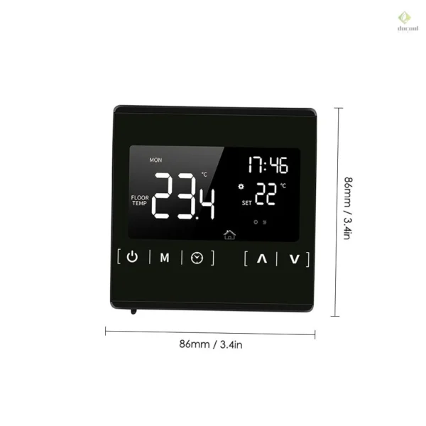Smart LCD Touchscreen Thermostat Programmable Electric Floor Heating Controller